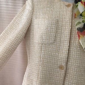 Size 10 Cream Jones New York Dress Blazer